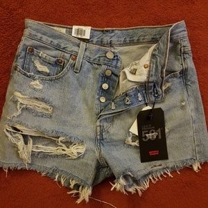 LEVI'S High-Rise Denim Shorts - Size 27